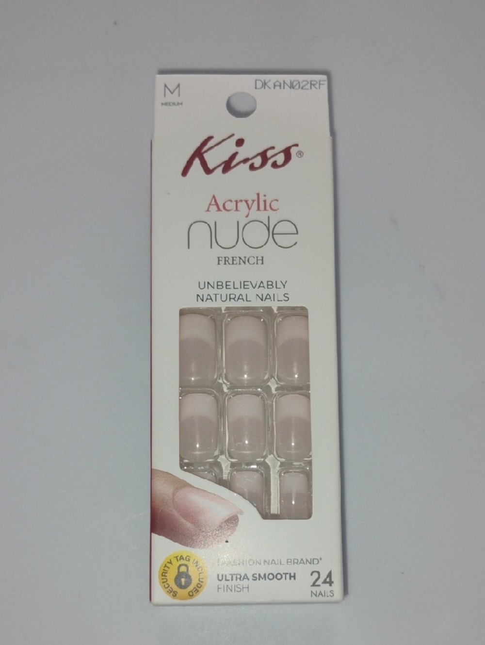 Kiss Acrylic Nude French Press-On Nails - Nude & White Tips